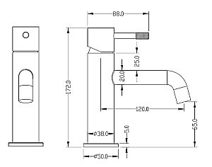 Смеситель для раковины Boheme Uno 461-CR хром купить в интернет-магазине сантехники Sanbest