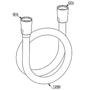Душевой шланг Kludi Suparaflex 6107139-00 черный купить в интернет-магазине сантехники Sanbest