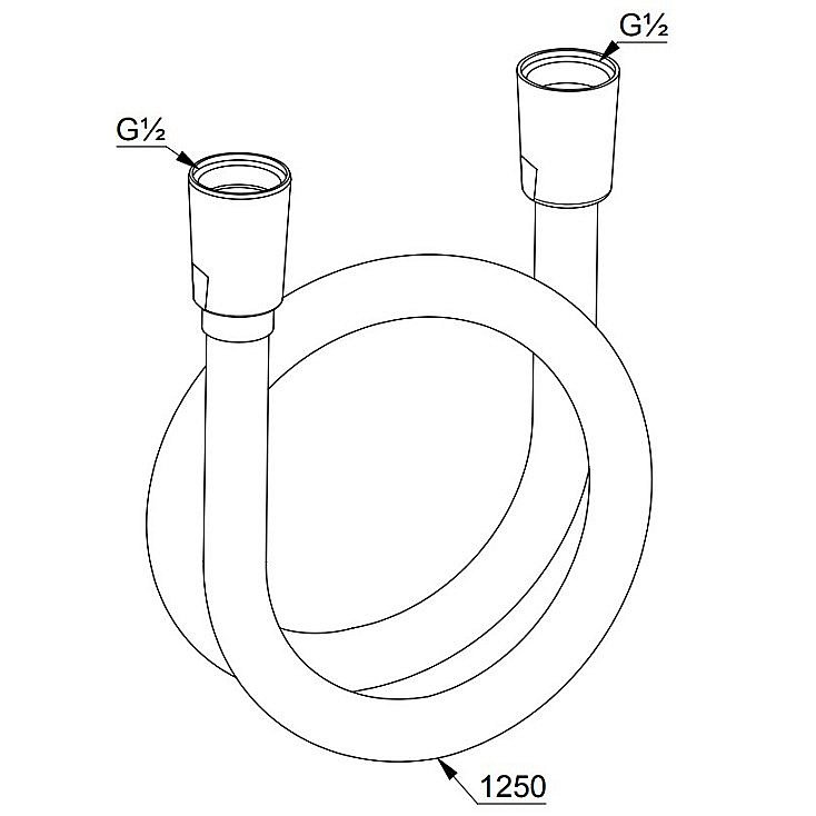 Душевой шланг Kludi Suparaflex 6107139-00 черный купить в интернет-магазине сантехники Sanbest