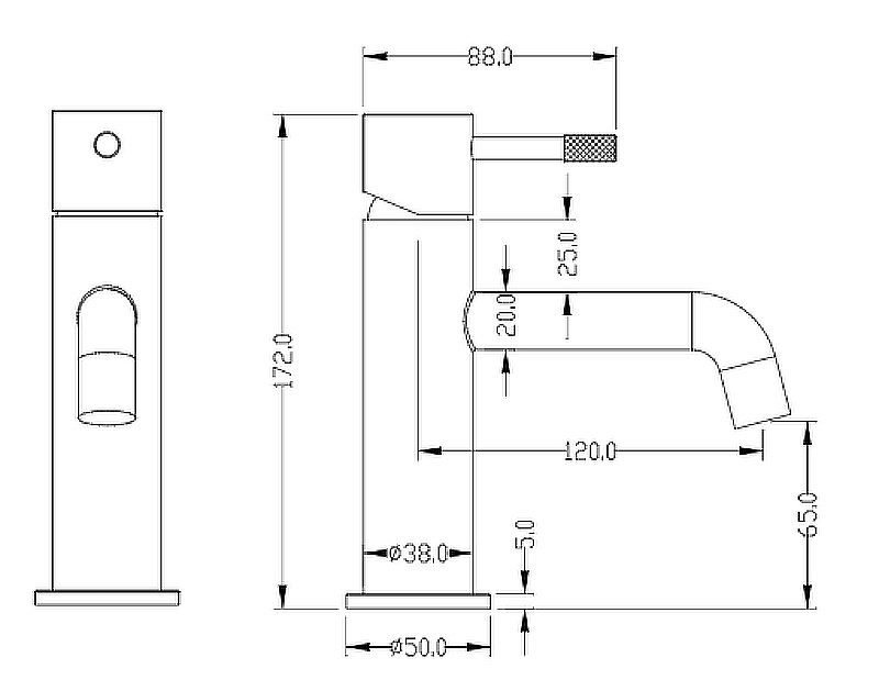 Смеситель для раковины Boheme Uno 461-CR хром купить в интернет-магазине сантехники Sanbest