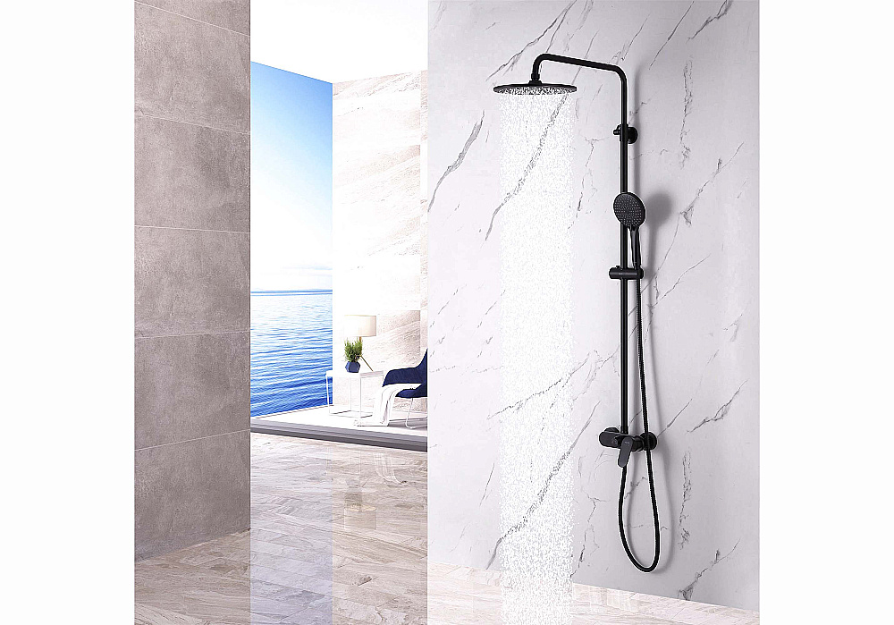 Душевая система Aquatek Ника AQ2860MB черная матовая купить в интернет-магазине сантехники Sanbest
