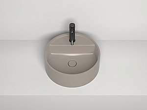 Раковина накладная Salini ARMONIA TOP 02 130116GF 45 из искусственного камня S-Sense, глянцевая, цвет по RAL полностью купить в интернет-магазине Sanbest