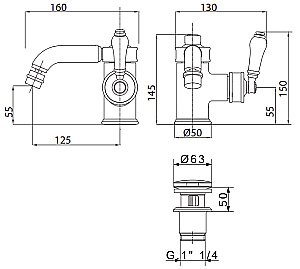 Смеситель для биде Migliore Ermitage ML.ERM-7025 хром купить в интернет-магазине сантехники Sanbest