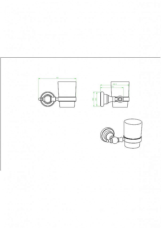Стакан для зубных щеток CeramaLux Elegance 95802 черный матовый купить в интернет-магазине сантехники Sanbest