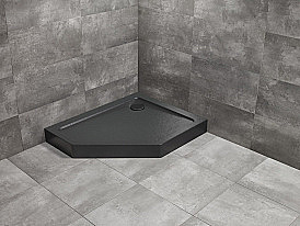 Душевой поддон Radaway Doros PT E Compact 100x90 S SDRPTP1090-05-54SL черный левый купить в интернет-магазине сантехники Sanbest