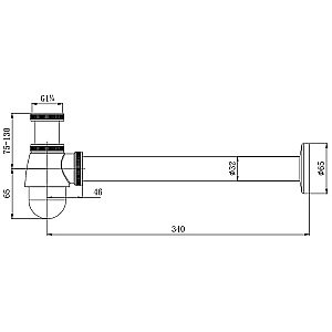 Сифон для биде Aquatek AQ6018CR хром купить в интернет-магазине сантехники Sanbest