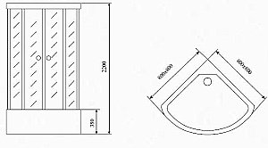 Душевая кабина Timo Standart T 1180 80x80 купить в интернет-магазине Sanbest