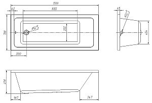 Ванна акриловая Loranto Novaro La CS00078467 170х70 белая купить в интернет-магазине Sanbest