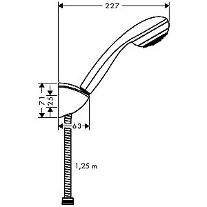 Душевая гарнитура Hansgrohe Crometta Mono 27576000 купить в интернет-магазине сантехники Sanbest