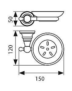 Мыльница Kaiser KH-4203 бронза купить в интернет-магазине сантехники Sanbest
