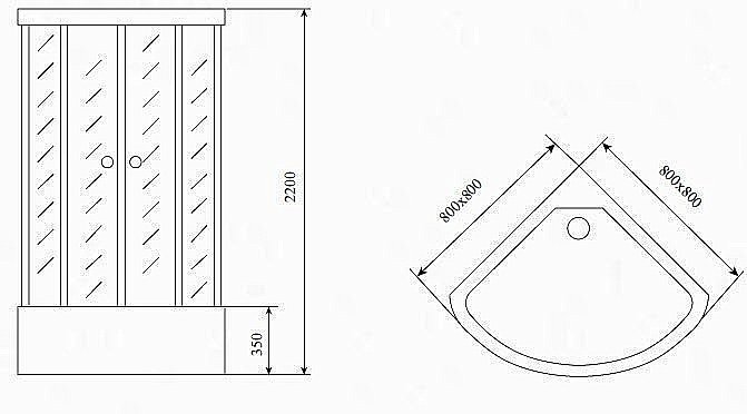 Душевая кабина Timo Standart T 1180 80x80 купить в интернет-магазине Sanbest