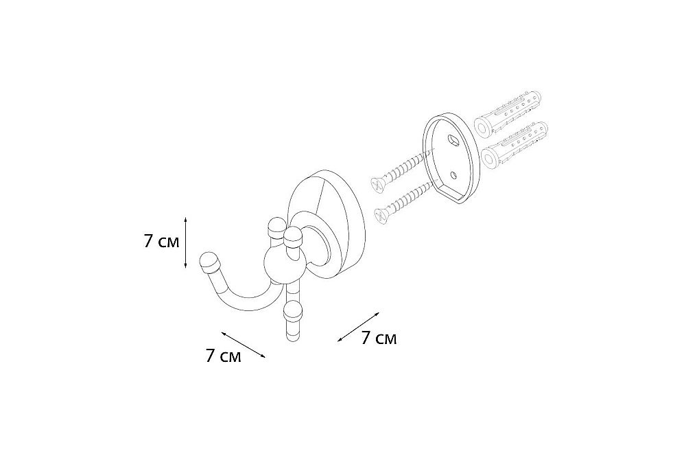 Крючок FIXSEN Europa FX-21805C купить в интернет-магазине сантехники Sanbest