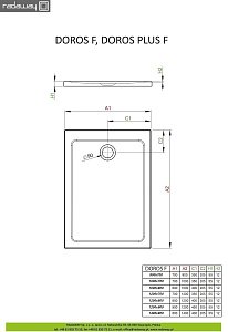 Душевой поддон Radaway Doros F 120x80 купить в интернет-магазине Sanbest