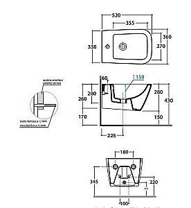 Биде подвесное GLOBO Stone STS10.BI*1 купить в интернет-магазине Sanbest