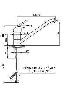 Смеситель для раковины RAV - Slezak SAZAVA SA005.5  купить в интернет-магазине сантехники Sanbest