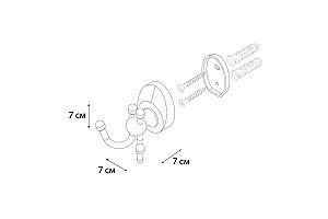 Крючок FIXSEN Europa FX-21805C купить в интернет-магазине сантехники Sanbest