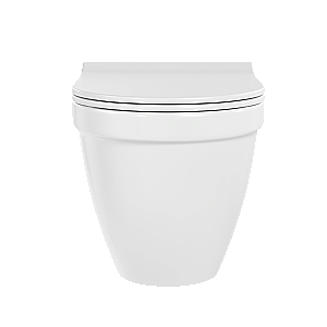 Унитаз подвесной VitrA S50 9003B003-7203 безободковый, с инсталляцией, с крышкой микролифт, белый/клавиша глянцевая белая купить в интернет-магазине Sanbest