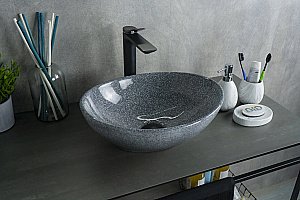 Раковина накладная Gid Lago 41 Mnc331 54430 серая купить в интернет-магазине Sanbest