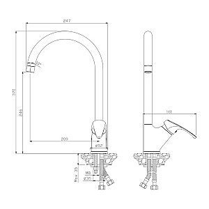 Смеситель для кухни Olive's Avila 02431AV купить в интернет-магазине сантехники Sanbest