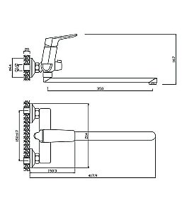 Смеситель для ванны Olive's Aragon 10221AN купить в интернет-магазине сантехники Sanbest