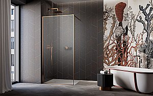 Душевое ограждение Radaway Modo F Brushed Copper II 160 10409164-93-01 стекло прозрачное/профиль брашированная медь купить в интернет-магазине Sanbest