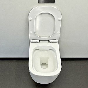 Унитаз подвесной Comforty 102 белый безободковый, с крышкой микролифт купить в интернет-магазине Sanbest