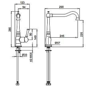Смеситель для кухни Migliore Cucina Dallas ML.CUC-6882 бронза купить в интернет-магазине сантехники Sanbest