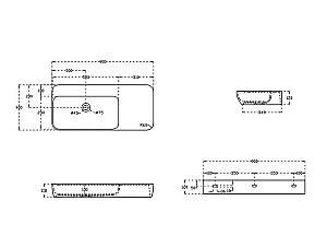Раковина подвесная Vincea 90 VWB-6S590MW белая матовая купить в интернет-магазине Sanbest