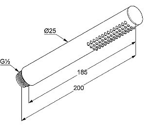Душевая лейка Kludi Nova Fonte 3912039-00 черный купить в интернет-магазине сантехники Sanbest