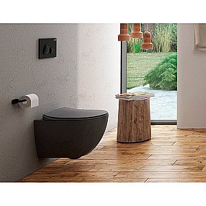 Унитаз подвесной CREAVIT FREE FE322-11AM00E антрацит матовый, безободковый купить в интернет-магазине Sanbest