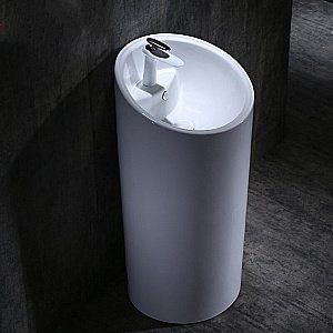 Раковина напольная Ceramalux N 45,5 P7030L белая купить в интернет-магазине Sanbest