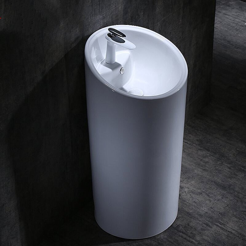 Раковина напольная Ceramalux N 45,5 P7030L белая купить в интернет-магазине Sanbest