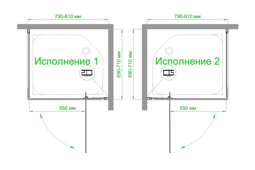 Душевой уголок Royal Bath HPVD RB7080HPVD-C 80х70 матовое стекло/профиль белый купить в интернет-магазине Sanbest