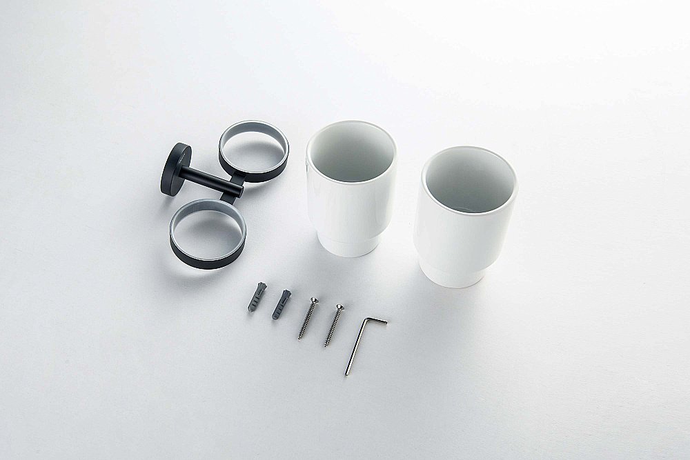 Стакан двойной Aquatek Бетта AQ4617MB керамика/черный матовый купить в интернет-магазине сантехники Sanbest