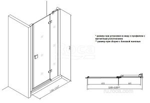 Душевая дверь Roca Metropolis MP3412012M 120 купить в интернет-магазине Sanbest