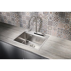 Мойка кухонная Milacio Denia 57 Steel MC.77400 нержавеющая сталь купить в интернет-магазине сантехники Sanbest