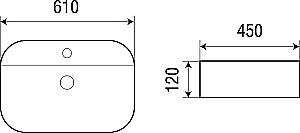 Накладная раковина WeltWasser WW ELBACH 2205 61 белая купить в интернет-магазине Sanbest