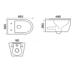 Унитаз подвесной Azario Geno AZ-2196-D белый, безободковый, с крышкой микролифт купить в интернет-магазине Sanbest