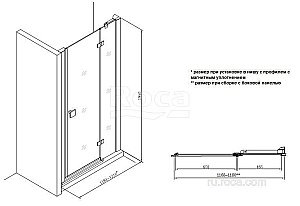 Душевая дверь Roca Metropolis MP3412012M 120 купить в интернет-магазине Sanbest