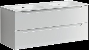 Тумба с раковиной Sancos Norma 2.0 NR2.0120-2W белый глянец для ванной в интернет-магазине Sanbest