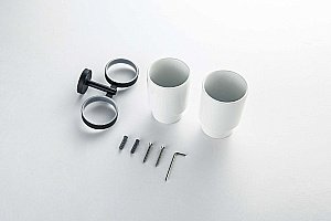 Стакан двойной Aquatek Бетта AQ4617MB керамика/черный матовый купить в интернет-магазине сантехники Sanbest