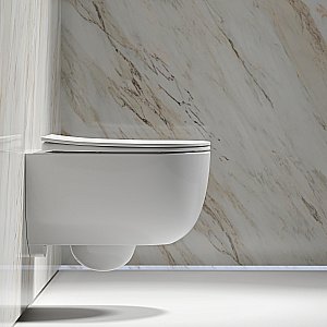 Унитаз подвесной Ceramica Nova Modena CN6063 безободковый, с крышкой микролифт, белый купить в интернет-магазине Sanbest