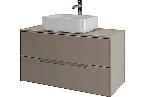 Тумба с раковиной Orange Line 100 Li-100TuLMDF+B05-500W латте/белый для ванной в интернет-магазине Sanbest