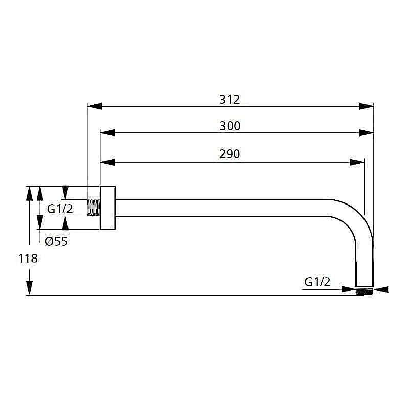 Держатель верхнего душа Ideal Standard IdealRain Cube B9444AA купить в интернет-магазине сантехники Sanbest