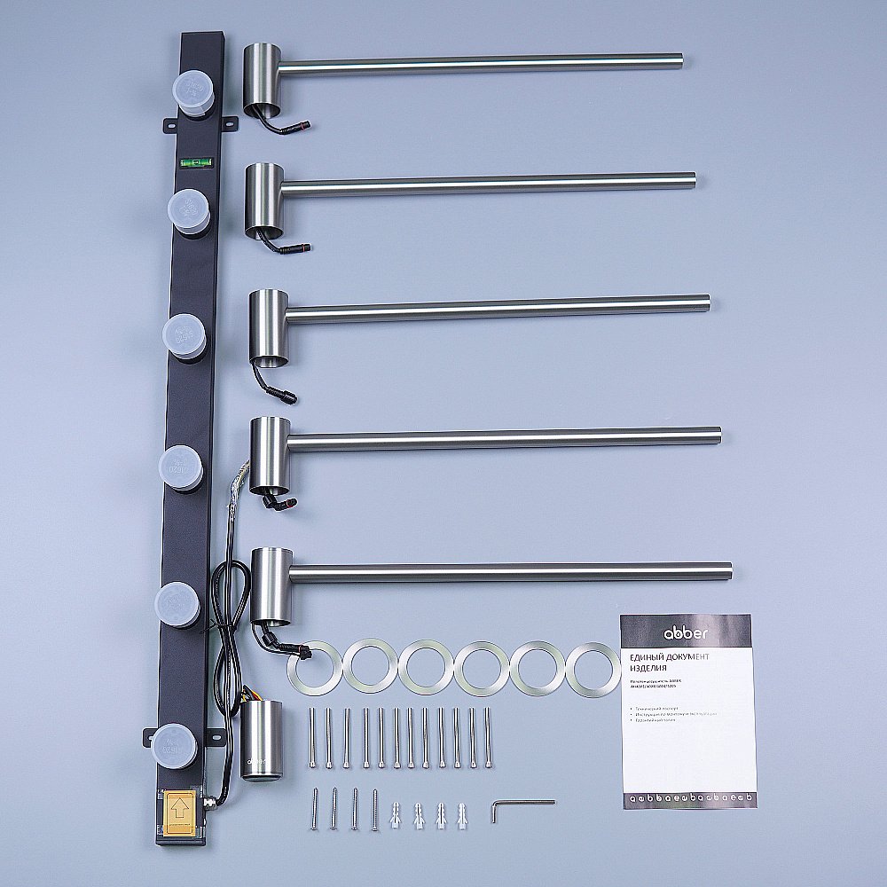 Полотенцесушитель электрический ABBER Charme AH4005BST сталь брашированная купить в интернет-магазине сантехники Sanbest