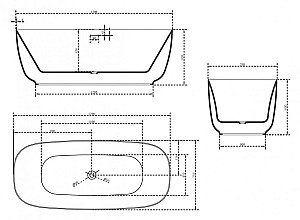 Акриловая ванна Abber AB9260 170х75 купить в интернет-магазине Sanbest
