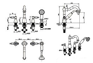 Смеситель для ванны Boheme Medici 391 купить в интернет-магазине сантехники Sanbest