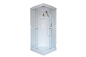 Душевая кабина Royal Bath RB 80HP1-T 80x80 стекло прозрачное/профиль белый купить в интернет-магазине Sanbest