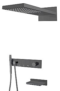 Душевая система Boheme ZODIAC 132-2-SGM глянцевый графит купить в интернет-магазине сантехники Sanbest