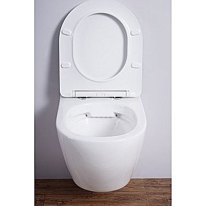 Унитаз подвесной Esbano AZALEA ESUPAZALW безободковый, с крышкой микролифт, белый купить в интернет-магазине Sanbest